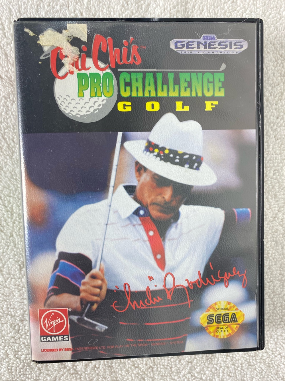 Vintage Chi Chi's Pro Challenge Golf Sega Genesis 1993 16-Bit CIB Case Manual